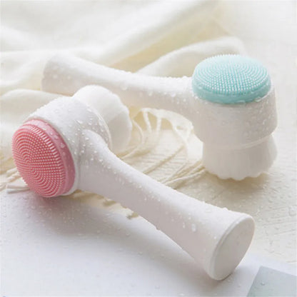 Double Side Silicone 3D Face Cleansing Brush