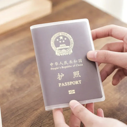 Clear Frosted Passport Holder Case