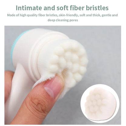 Double Side Silicone 3D Face Cleansing Brush