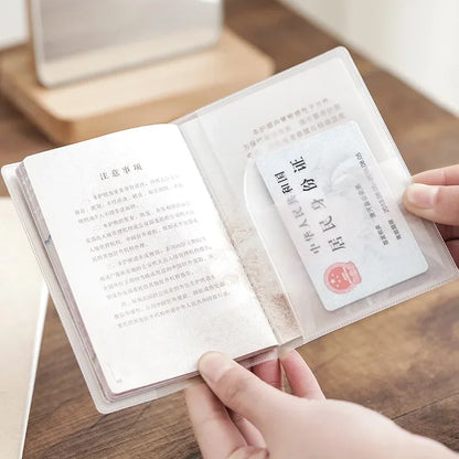 Clear Frosted Passport Holder Case